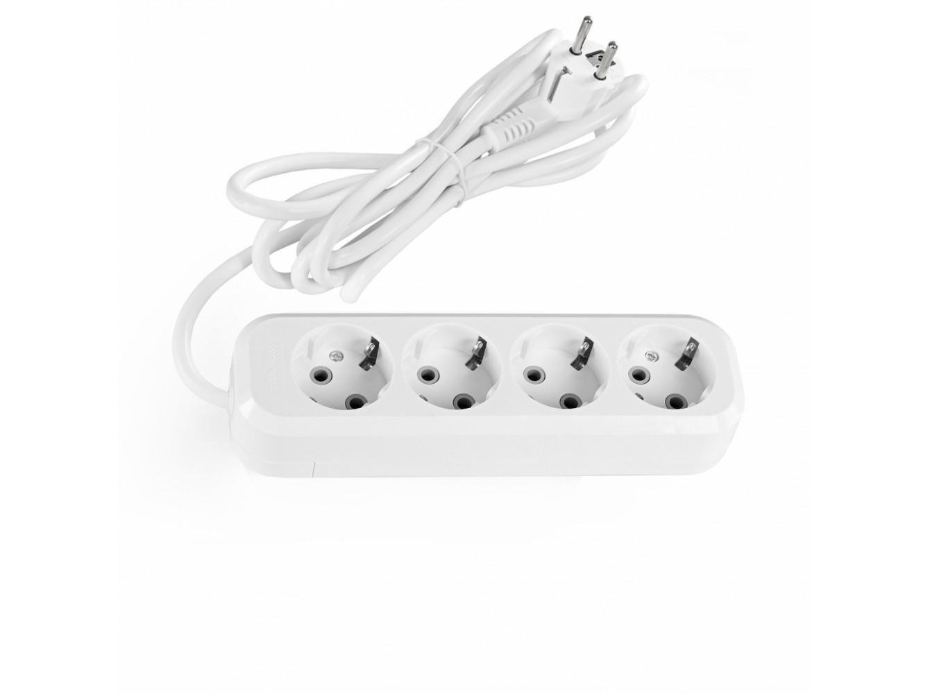 Подовжувач чотиримісний мережевий TITANUM Standard з заземленням 3x1,5 кв. мм 3 м Білий (27848559) Подовжувач чотиримісний мережевий TITANUM Standard з заземленням 3x1,5 кв. мм 3 м Білий (27848559)