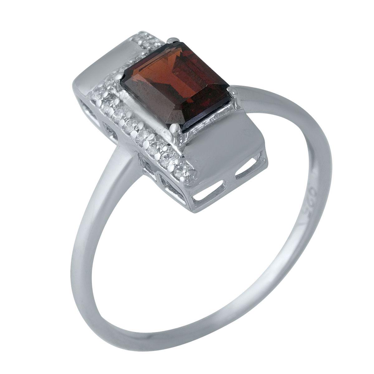 Кольцо серебряное с натуральным гранатом 2,41 г р. 18 (1989036)