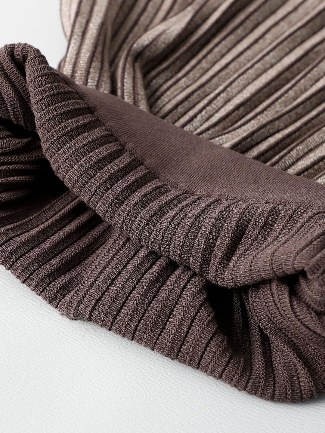 Юбка миди двусторонняя Forza Viva MW-KS-1902A трикотажная р. 42 Коричневый (17852306) - фото 8 Юбка миди двусторонняя Forza Viva MW-KS-1902A трикотажная р. 42 Коричневый (17852306) - фото 8