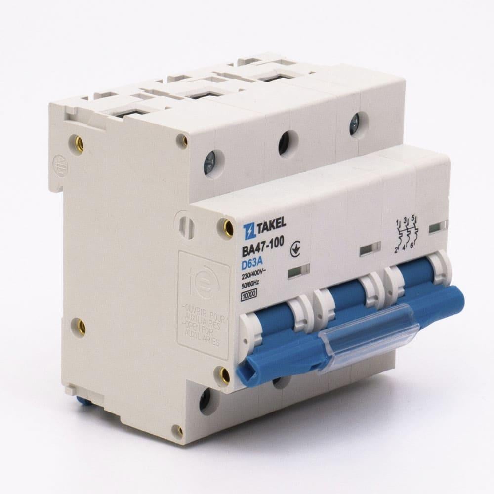 Вимикач автоматичний TAKEL ВА47-100-D 10КА 3Р 63А