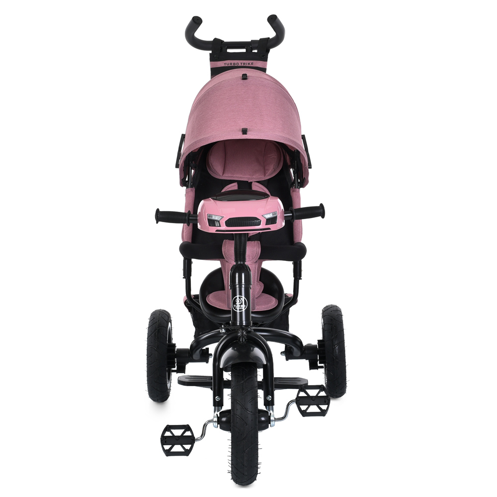 Велосипед триколісний Turbo Trike MT 1006-6 з батьківською ручкою Рожевий - фото 2