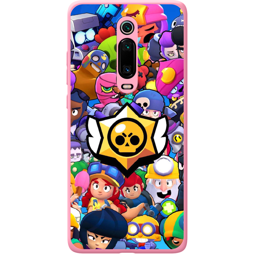 Чехол BoxFace Xiaomi Mi 9T / Mi 9T Pro Brawl Stars Розовый силикон (37376-up2389-43049)