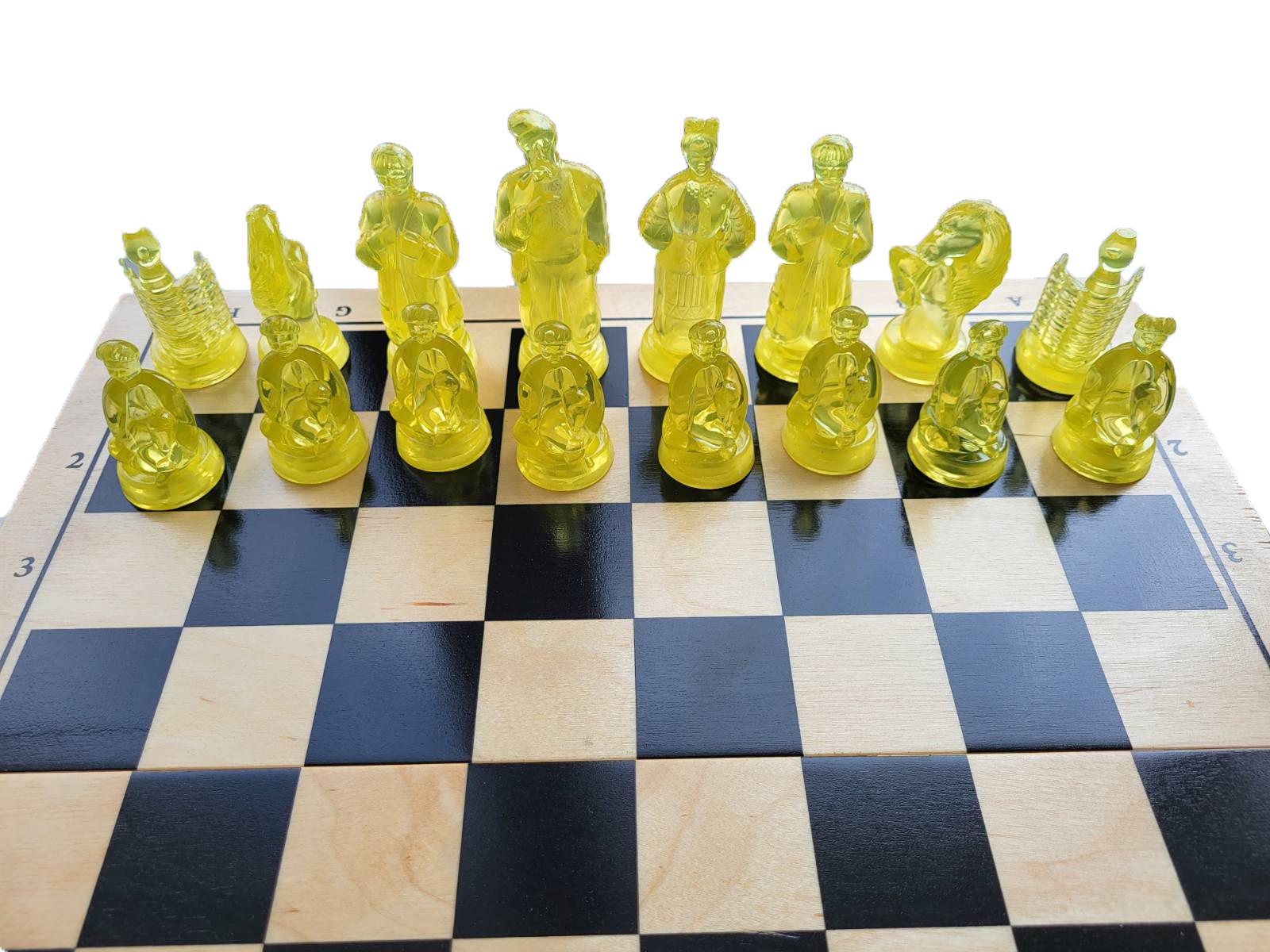 Набір шахів Сувенірний дошка дерево 365х365 см - фото 4
