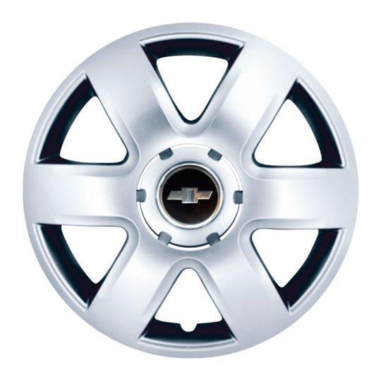 Автомобильные колпаки SKS 337 R15 с логотипом Chevrolet 4 шт. Серебристый