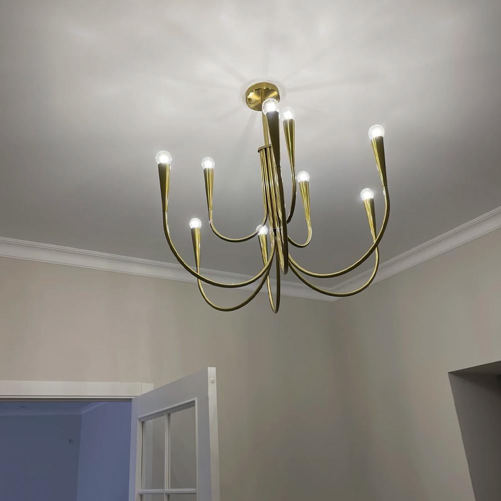 Люстра изысканная ODENSA на 9 ламп Золотой (MJ 107/9) Люстра изысканная ODENSA на 9 ламп Золотой (MJ 107/9)