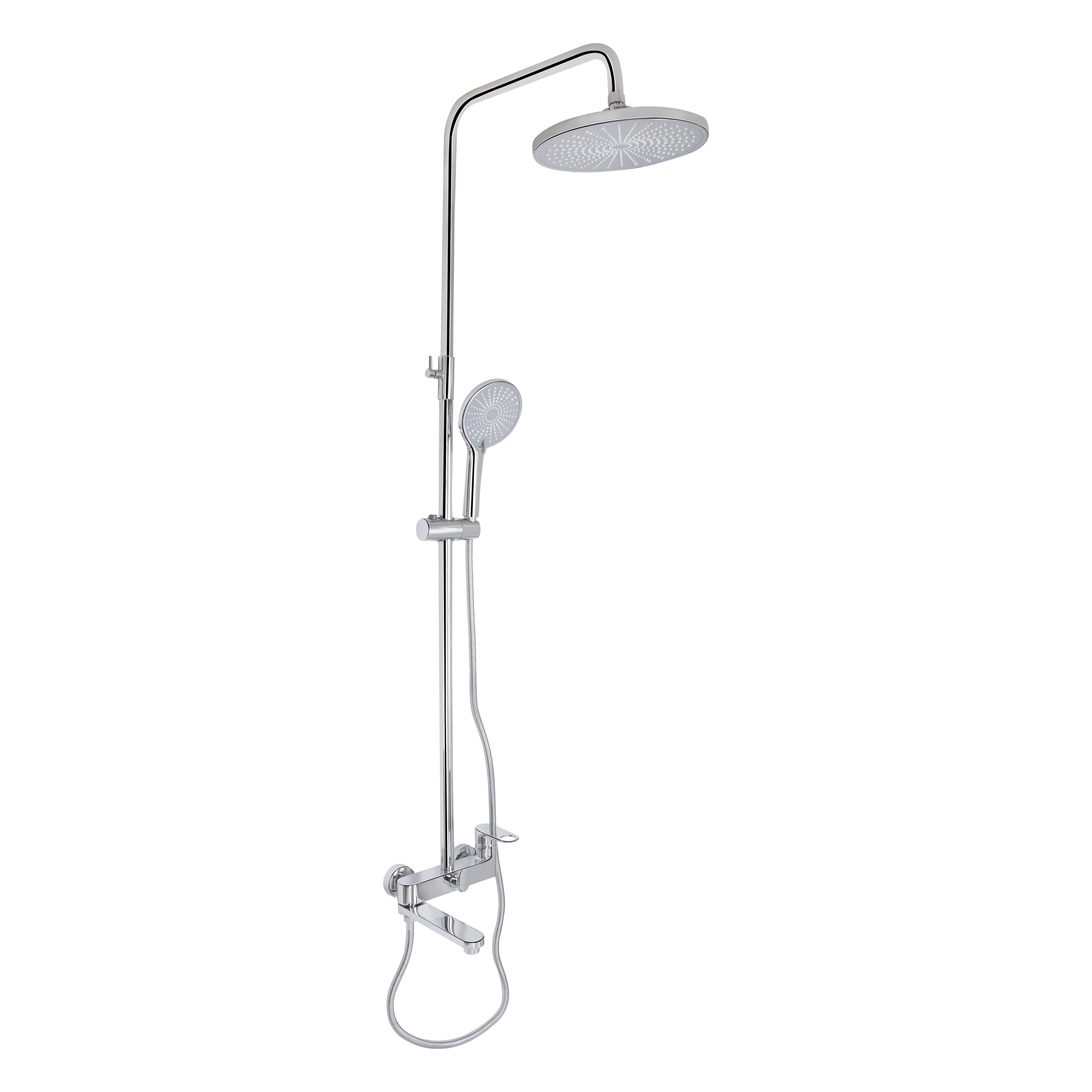 Душевая система универсальная Qtap Jay на три потребителя с изливом QTJAY111CRM45543 Chrome (SD00051667) - фото 1