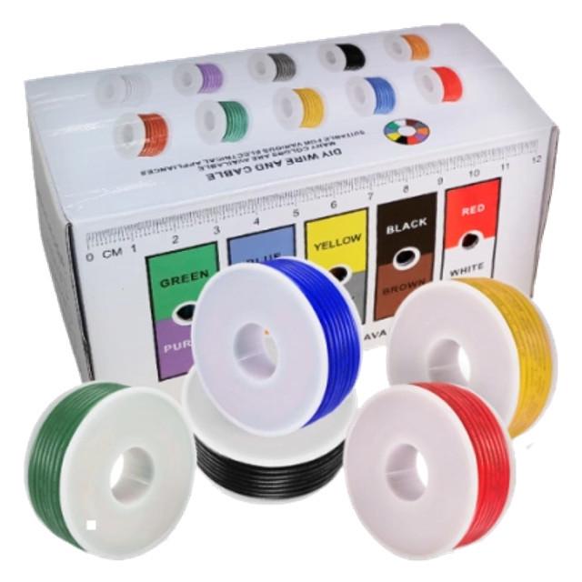 Кабель силіконовий луджений AWG 30 30AWG 0,55 600В 5x20 м (3139814841)