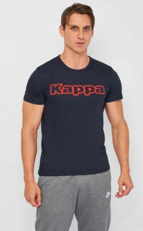 Футболка Kappa T-shirt Mezza Manica Girocollo con stampa logo petto XL Темно-синий (K1335 BluNavy-XL)
