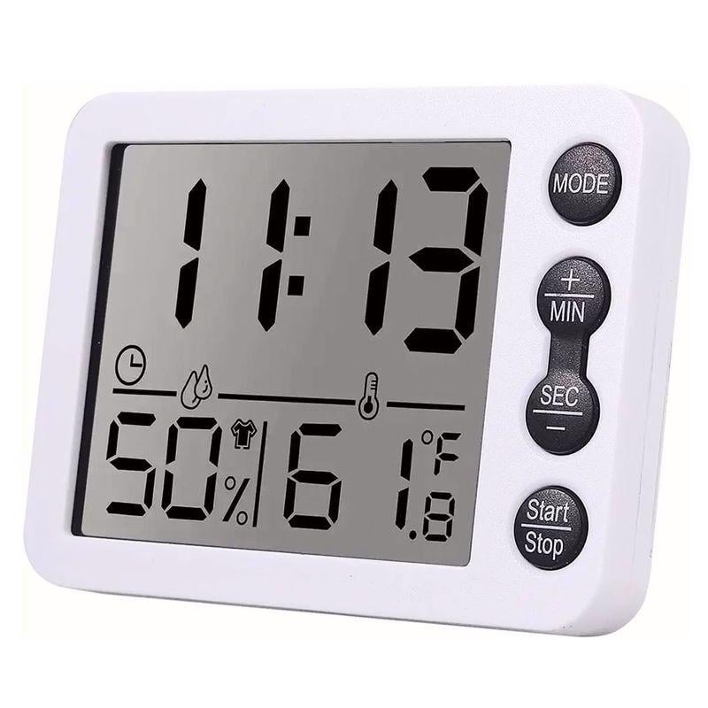Часы многофункциональные для кухни с функцией таймера отсчета измерения температуры и влажности в помещении