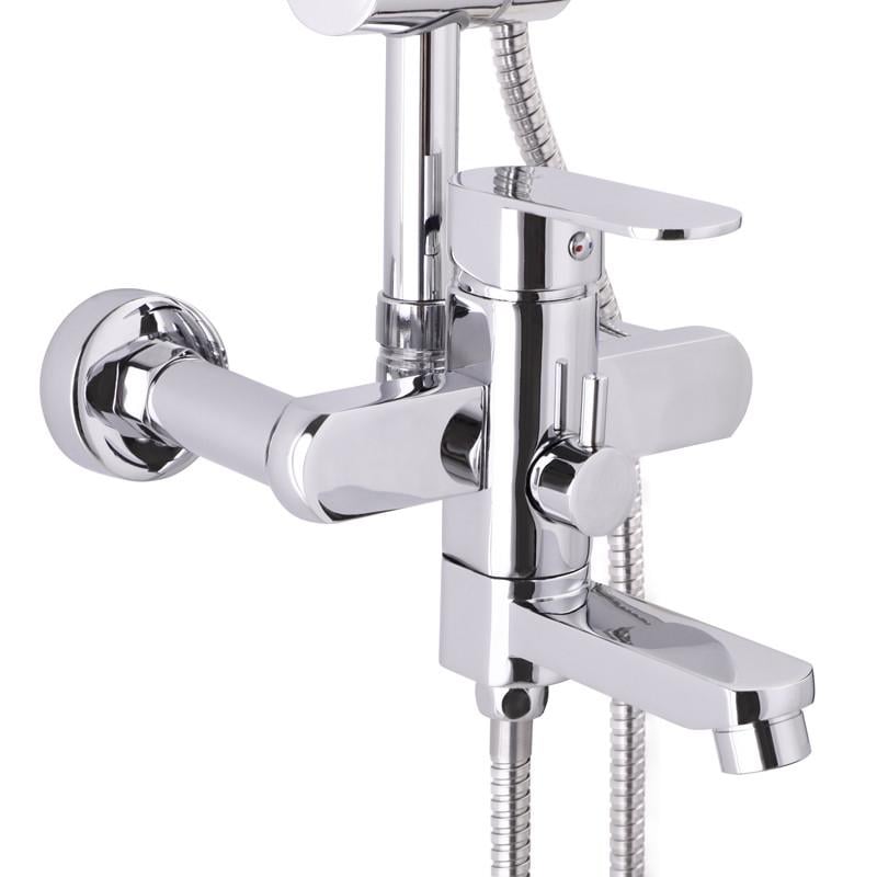 Душевая система Wezer WOG16-153 поворотный излив-переключатель на лейку/душ Хром - фото 2