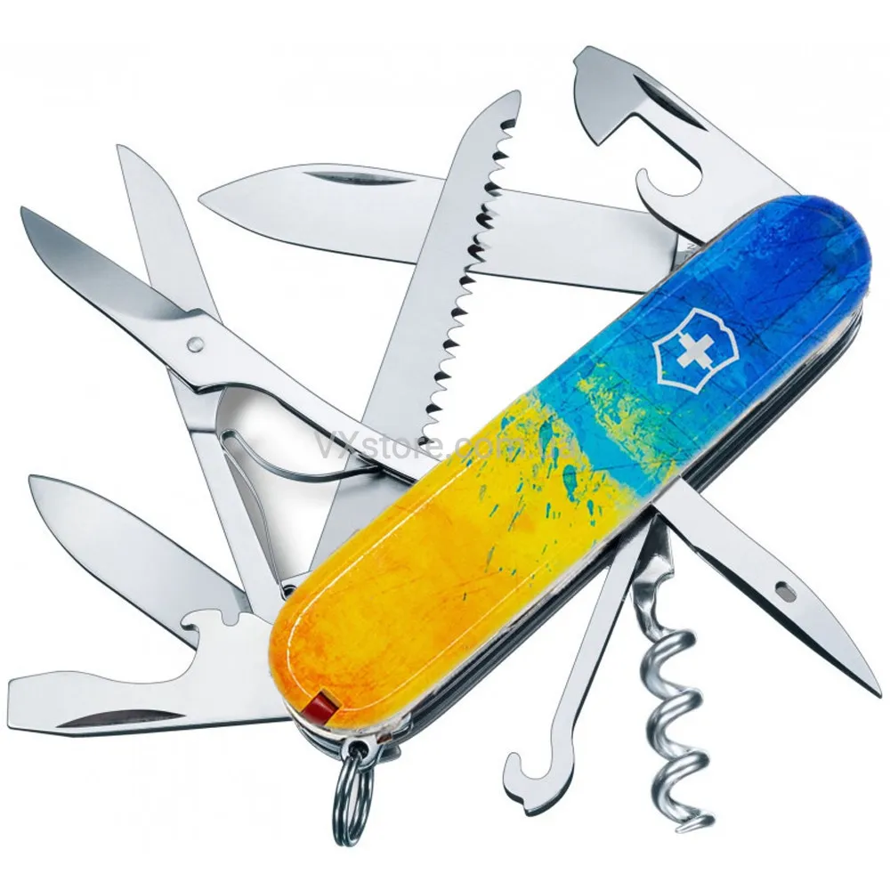 Нож складной многофункциональный Victorinox HUNTSMAN UKRAINE 15 функций 91x27x21 мм Blue/Yellow (Vx13713.7_T3100pw) Нож складной многофункциональный Victorinox HUNTSMAN UKRAINE 15 функций 91x27x21 мм Blue/Yellow (Vx13713.7_T3100pw)