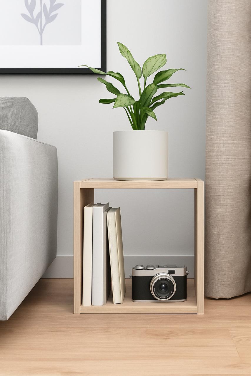 Стелаж настінно-підлоговий модульний MEBLIBUD KUB 1 секція Дуб сонома (27187/01) - фото 2 Стелаж настінно-підлоговий модульний MEBLIBUD KUB 1 секція Дуб сонома (27187/01) - фото 2