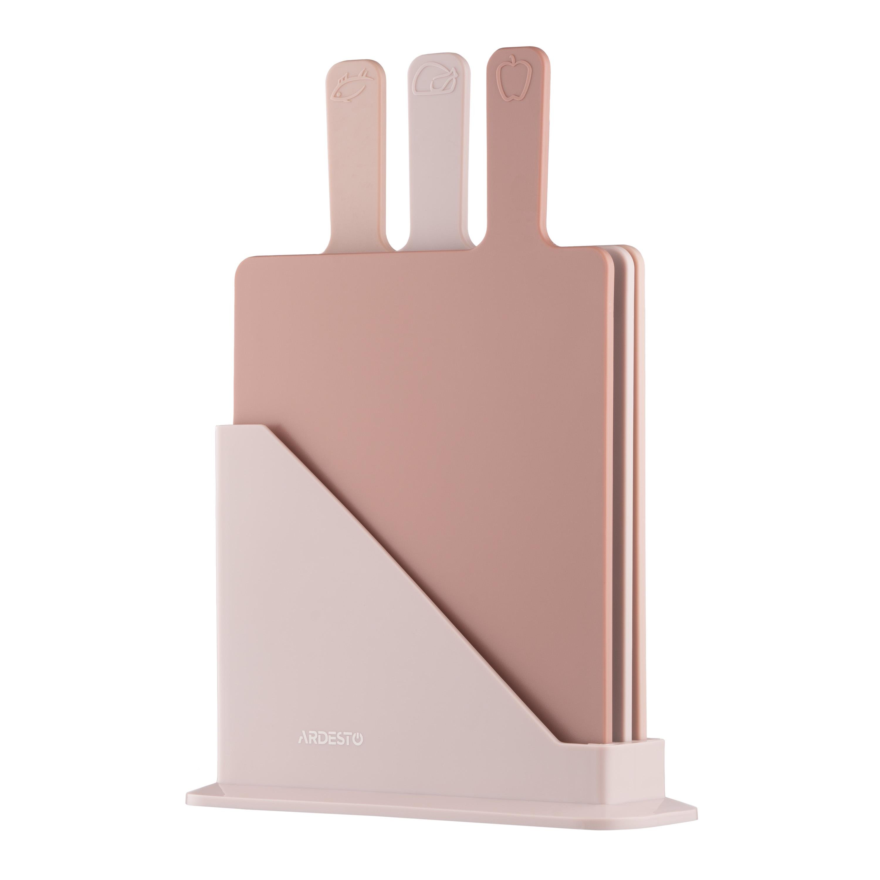 Набор кухонных досок на подставке ARDESTO Fresh, 3 шт, 24.1х33х7.9см, пластик (ERC-AR1403BB)