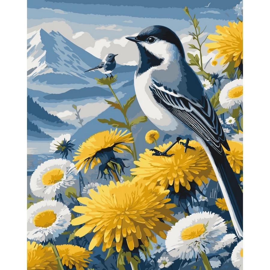 Картина по номерам ART CRAFT Птицы в одуванчиках 40x50 см Разноцветный (PM-194-K-1594)
