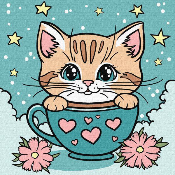 Картина за номерами Ideyka Чудовий котик 25x25 см (Id-KHO6280)