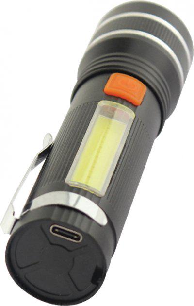 Ліхтар ручний Quantum QM-FL1032 Helper Led Zoom/COB c USB 10W - фото 2