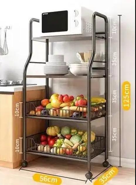 Полка-стеллаж на колесах M 56х35х125 см (M50213-M) - фото 5 Полка-стеллаж на колесах M 56х35х125 см (M50213-M) - фото 5