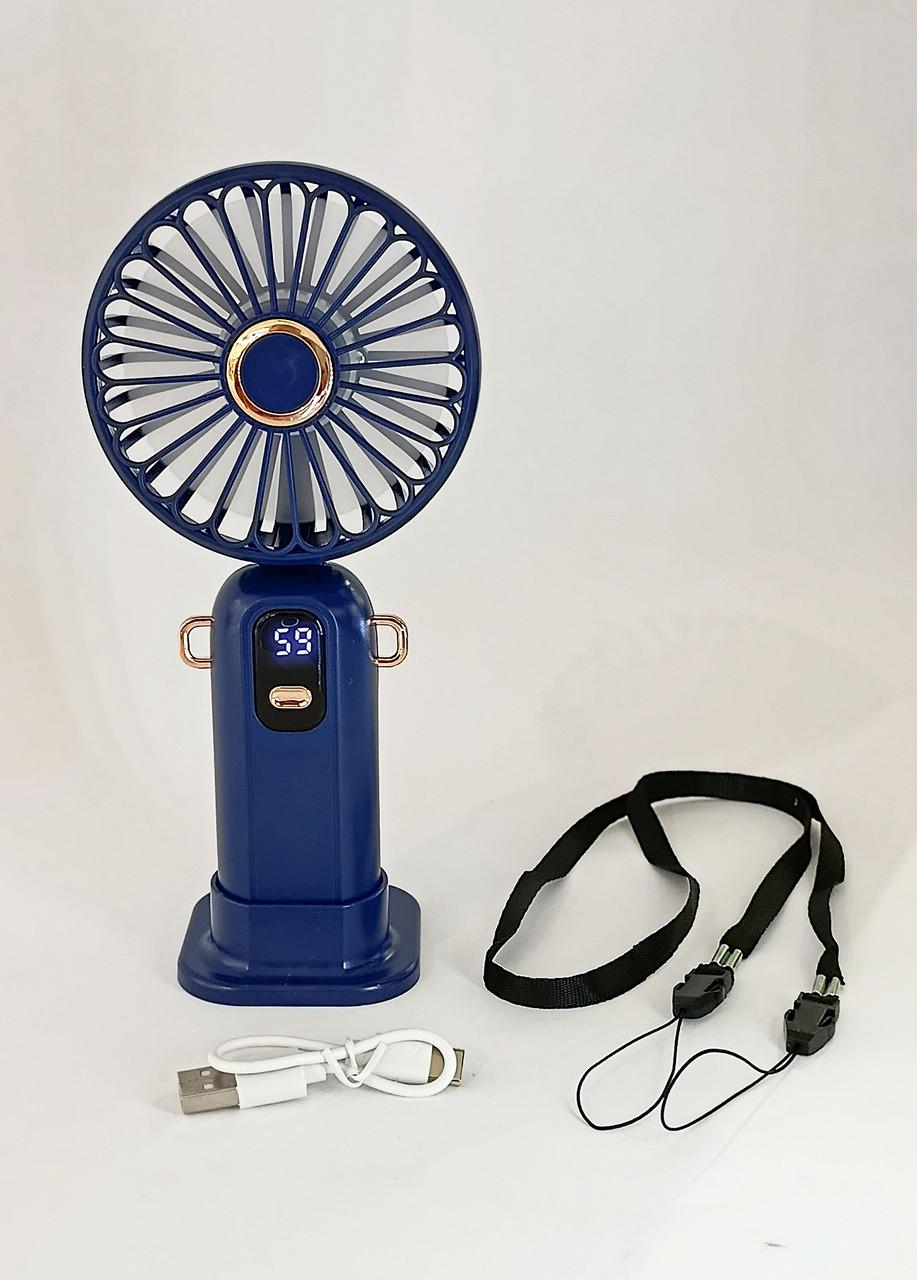 Вентилятор міні на акумуляторі Синій - фото 2 Вентилятор міні на акумуляторі Синій - фото 2