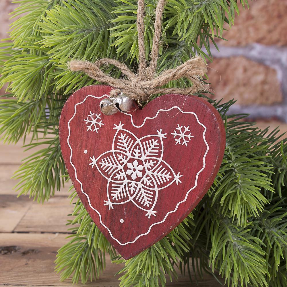Подвеска Сердце со снежинкой (2875-1)