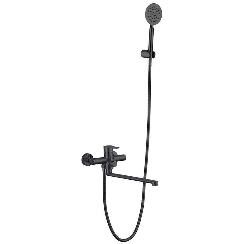 Смеситель для ванны Zerix DAX-006 euro с нержавеючей стали SUS304 Black (ZX4816)