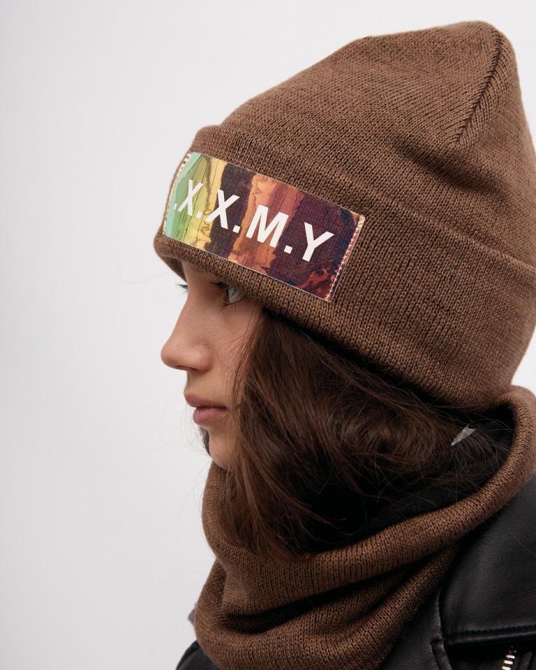 Шапка и снуд Дембохаус р. 52 Коричневый