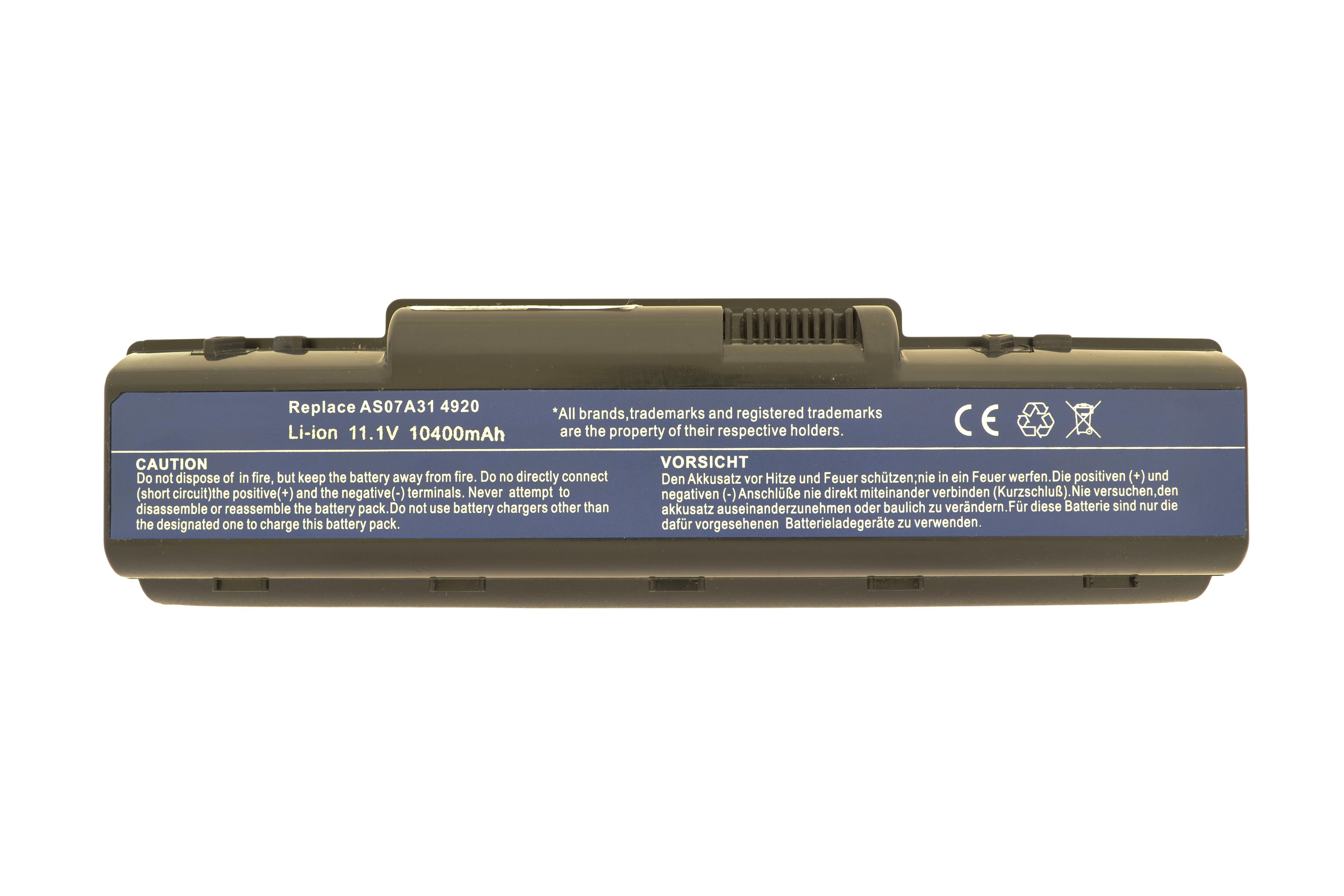Аккумулятор для ноутбука Acer AS07A31 Aspire 2930 11,1 V 10400 mAh (006732) Аккумулятор для ноутбука Acer AS07A31 Aspire 2930 11,1 V 10400 mAh (006732)