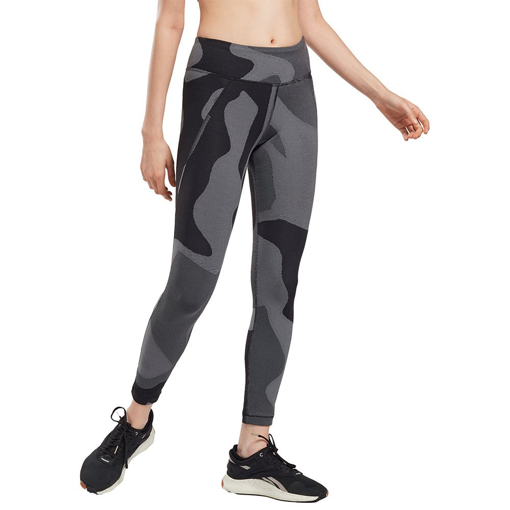 Леггинсы женские Reebok Ts Lux Tight-Jacqu S Черный (GS6516) - фото 2