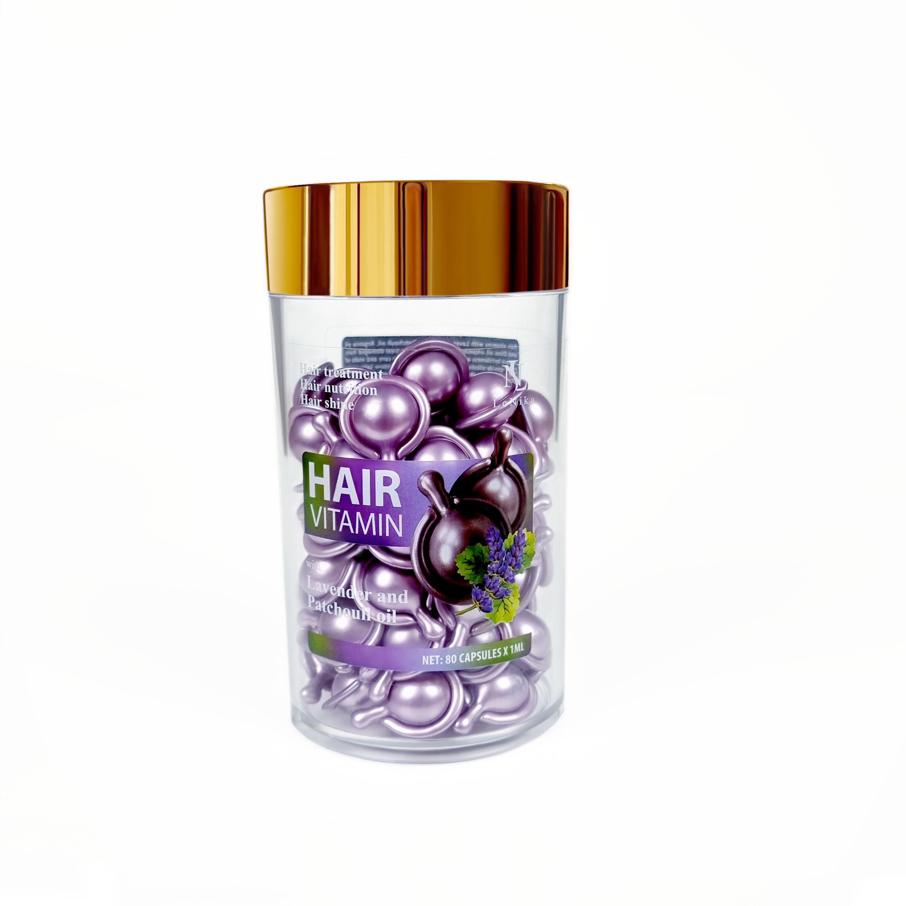 Витамины для волос LeNika с маслом Лаванды и маслом пачули 80 капсул