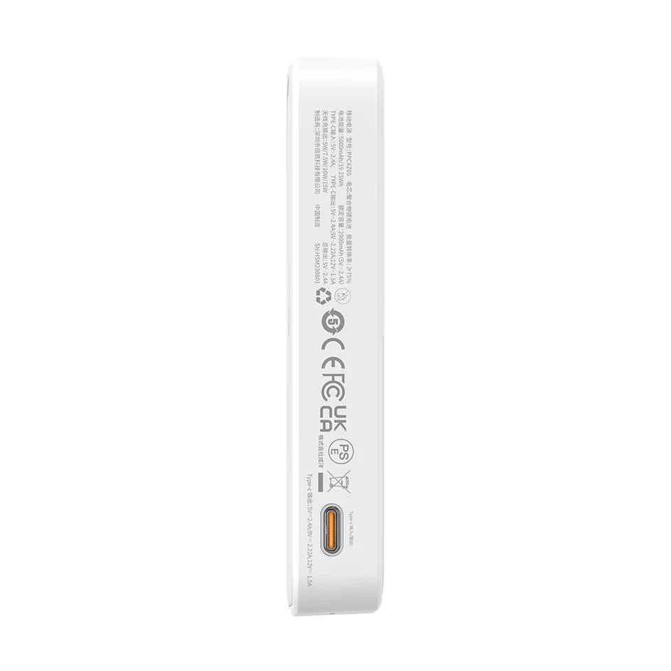 Внешний аккумулятор BASEUS MagPro Magnetic Bracket 5000mAh 20W White - фото 3