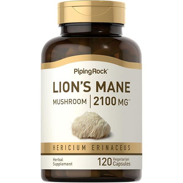 Їжовик гребінчастий Piping Rock Super Lion's Mane Mushroom 2100 mg 90 Vegetarian капсул