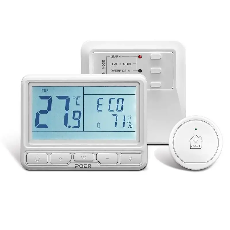 Бездротовий термостат Poer PTC10-WIFI з wifi терморегулятором для котла (100148) Бездротовий термостат Poer PTC10-WIFI з wifi терморегулятором для котла (100148)