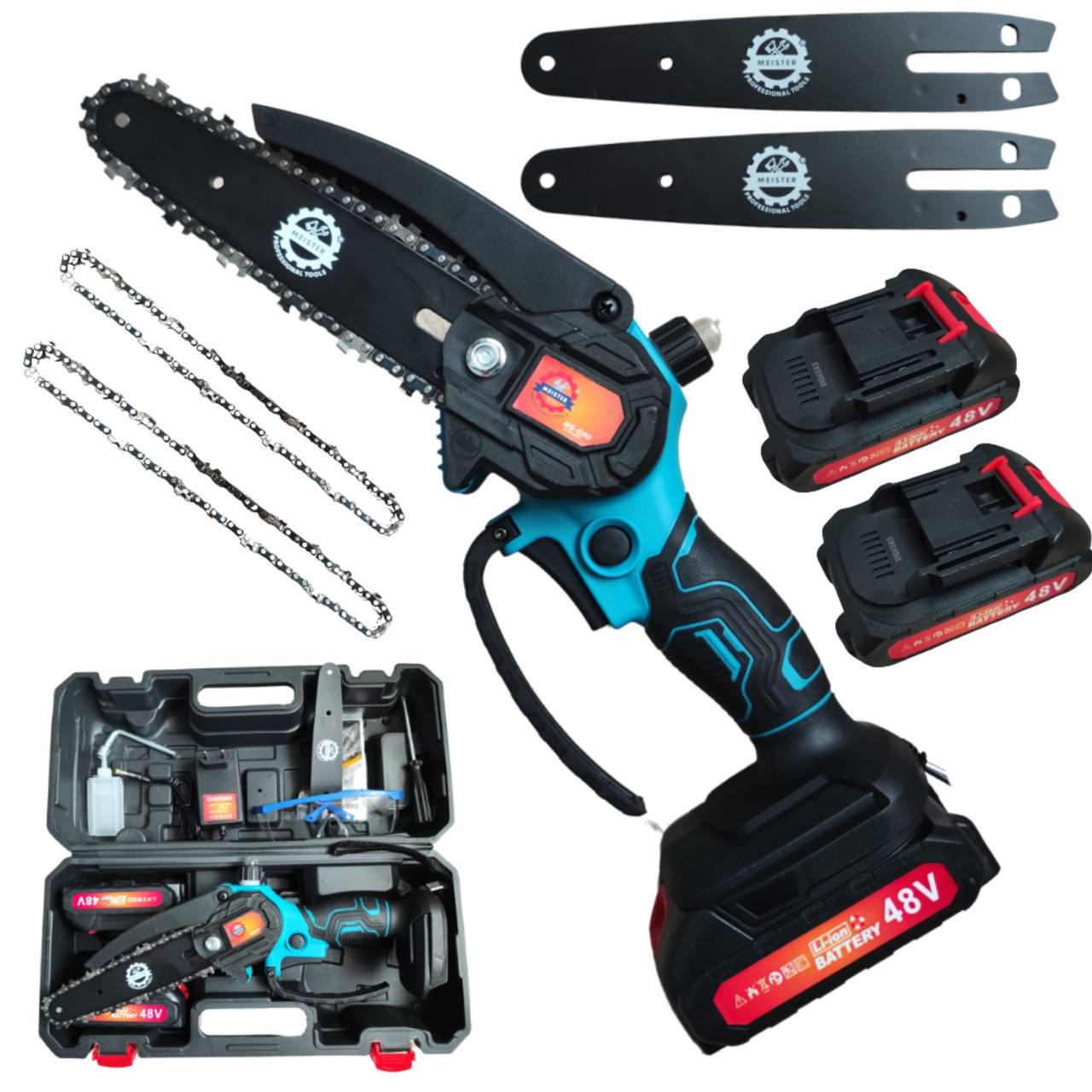 Пила ланцюгова міні акумуляторна Meister MS-030 6" з автоматичним мастилом ланцюга в кейсі (377955) - фото 3