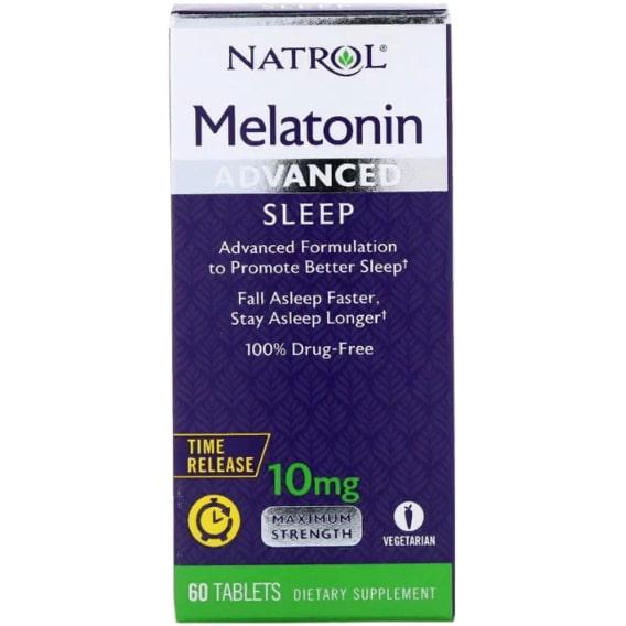 Мелатонін для сну Natrol Melatonin Advanced Sleep Time Release Maximum Strength 10 мг 60 Tabs (NTL-05964)