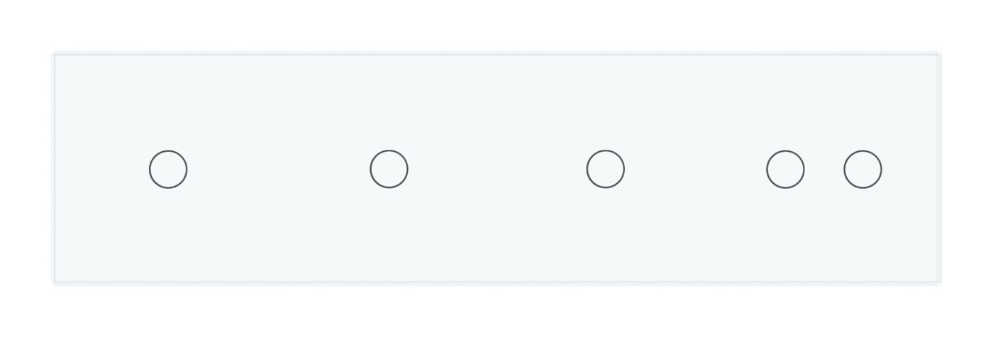 Сенсорная панель выключателя Livolo 5 сенсоров стеклянная Белый (VL-P701/01/01/02-8W) - фото 2
