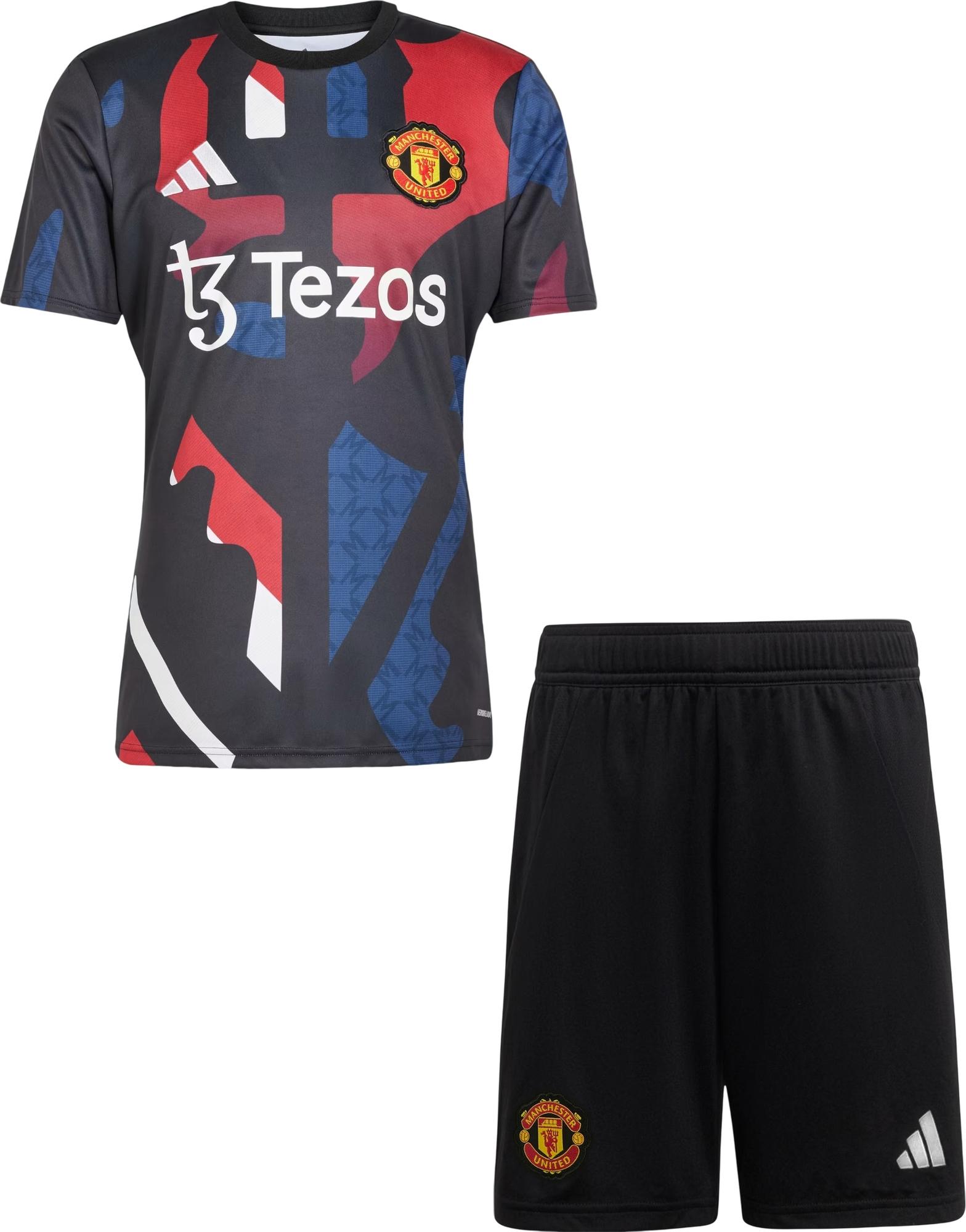 Футбольная форма Манчестер Юнайтед 2024-2025 тренировочная M Черно-красный (F0117)