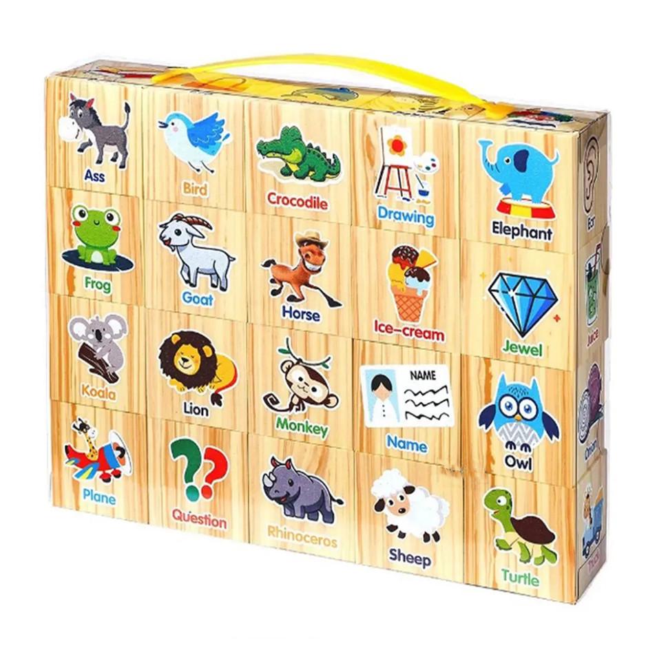 Игрушка для малышей Bambi Кубики Животные 20 шт. EVA Коричневый (IG-173-N-739)