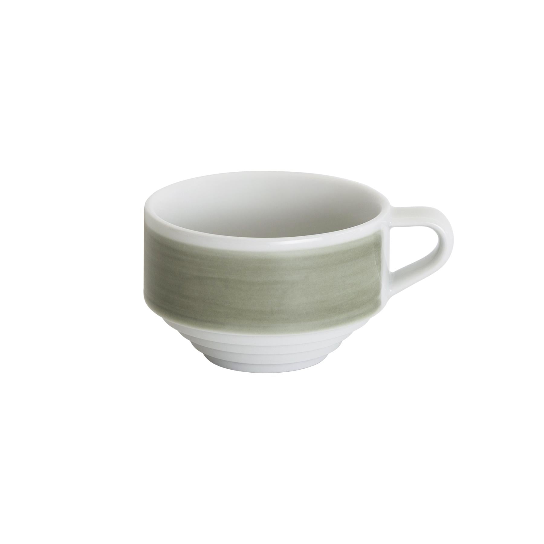 Чашка для капучино Loveramics Deco Cappuccino Cup 220 мл Серая ручная роспись (C118-016BGH)