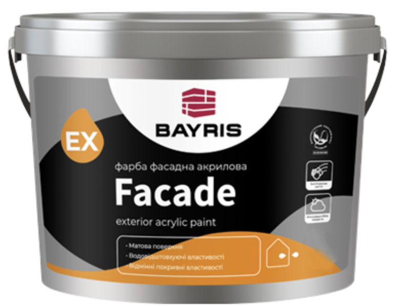Краска фасадная Bayris Facade Акриловая 7 кг Белый (1683649487)
