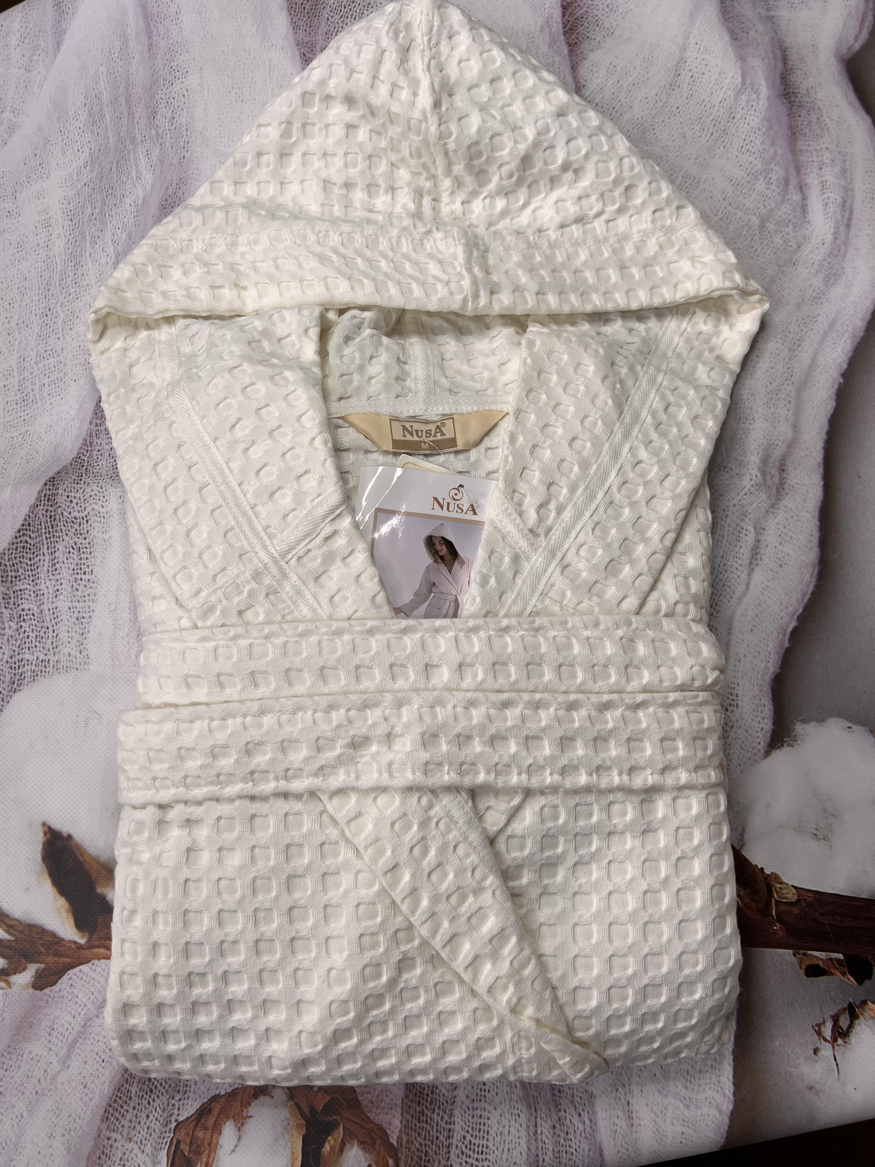 Халат жіночий вафельний Nusa M бавовна Білий (2703973337) - фото 9 Халат жіночий вафельний Nusa M бавовна Білий (2703973337) - фото 9