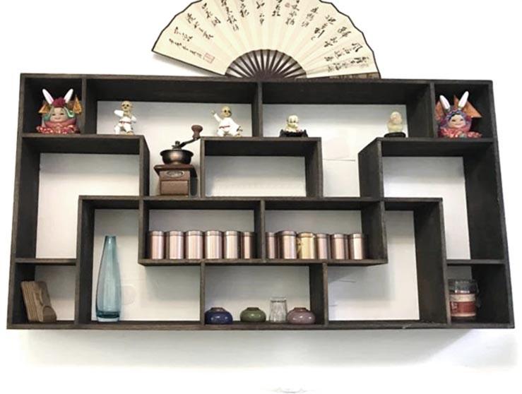 Полка для кружек из дерева Ройми Венге (СДК-011012)