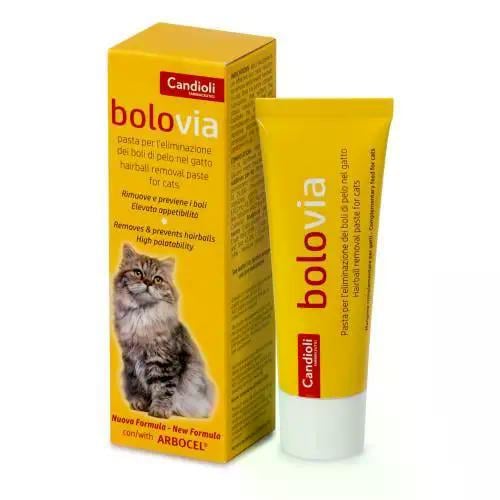 Паста для виведення шерсті профілактика грудок шерсті та підтримка травлення Боло Віа паста для котів 50 г (PSE6364)