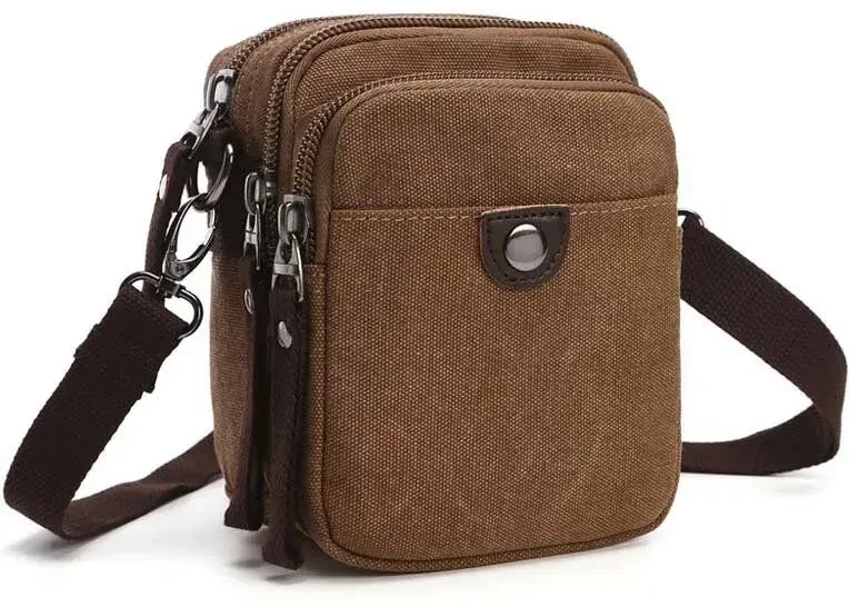 Барсетка текстильная Vintage 20163 Коричневый (31236829)