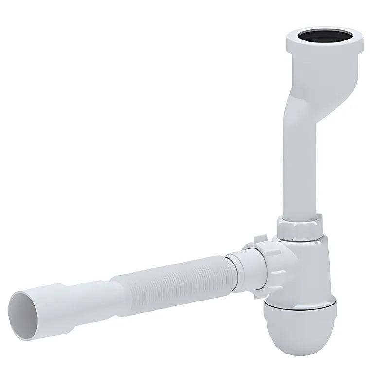 Сифон для писсуара Zerix SP-01 с гофротрубой Белый (OL-ZX5094)