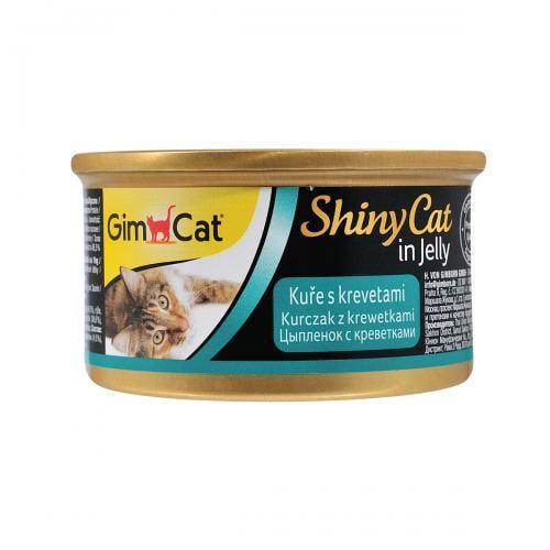 Корм вологий для кішок GimCat Shiny Cat курка та креветка 70 г