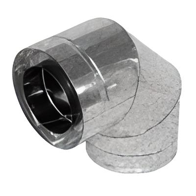 Колено на дымоход 90° ⌀ 130/200 нержавеющая сталь/оцинковка 1 мм