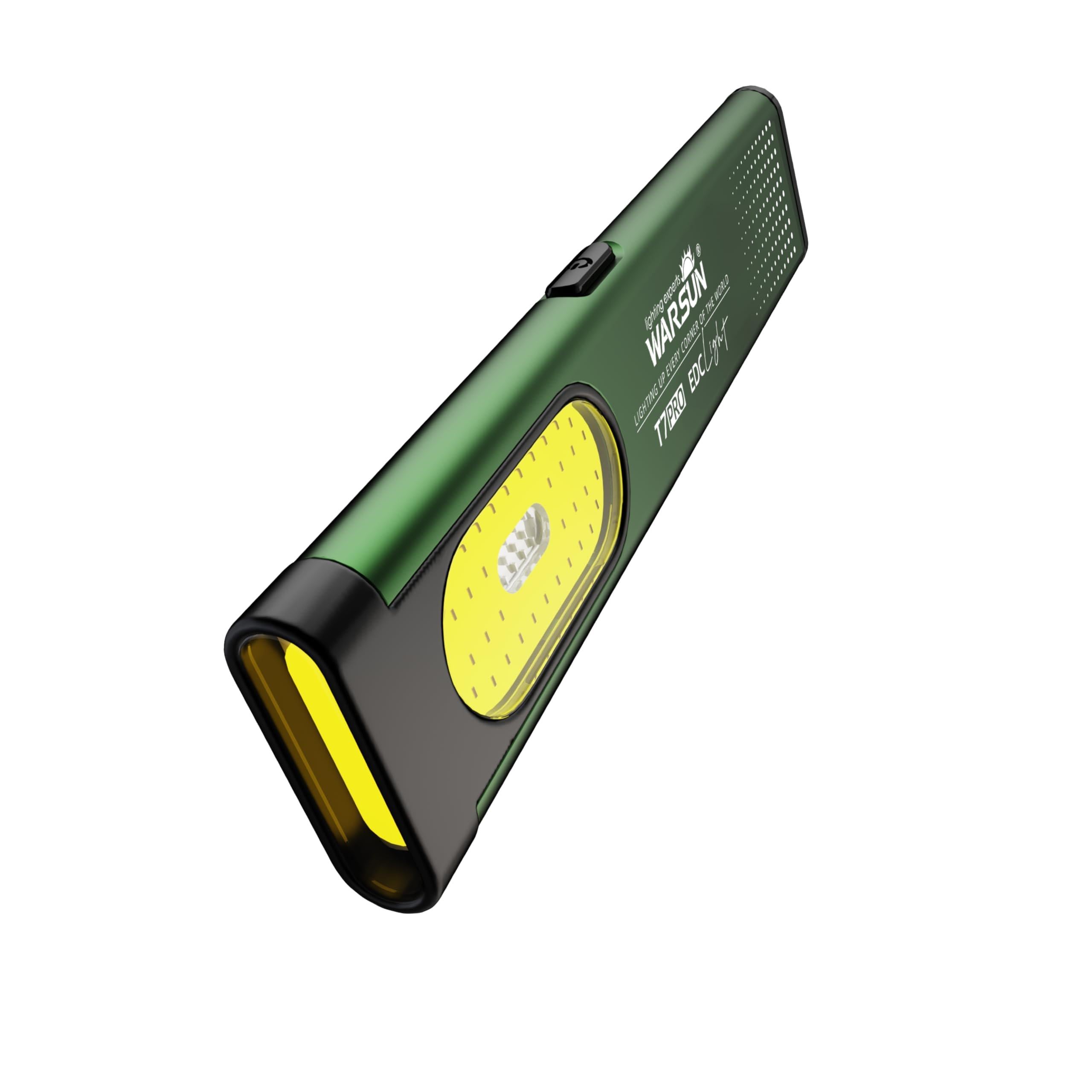 Ліхтар акумуляторний Warsun T7 PRO EDC 600lm Type-C 450 mAh IP44 з кліпсою Зелений (WARSUN-T7PRO-GREEN)