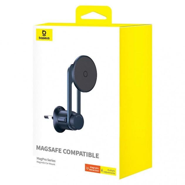 Держатель в дефлектор Baseus MagPro Series Magnetic Car Mount Cosmic Black (601938) - фото 6