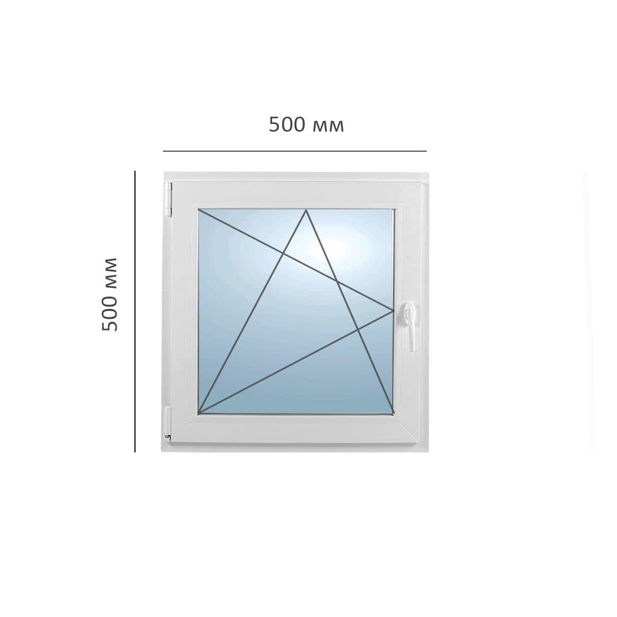 Окно металлопластиковое Framex поворотно-откидное с левым открытием 500х500 мм Белый - фото 4