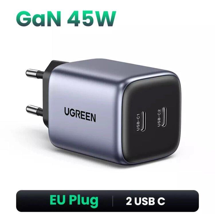 Зарядное устройство сетевое UGREEN GaN X Nexode 45W CD294 Space Grey (10417557) - фото 7