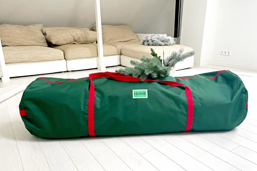 Сумка с ручками HVOYA для раскладной декоративной елки 150 см Зеленый